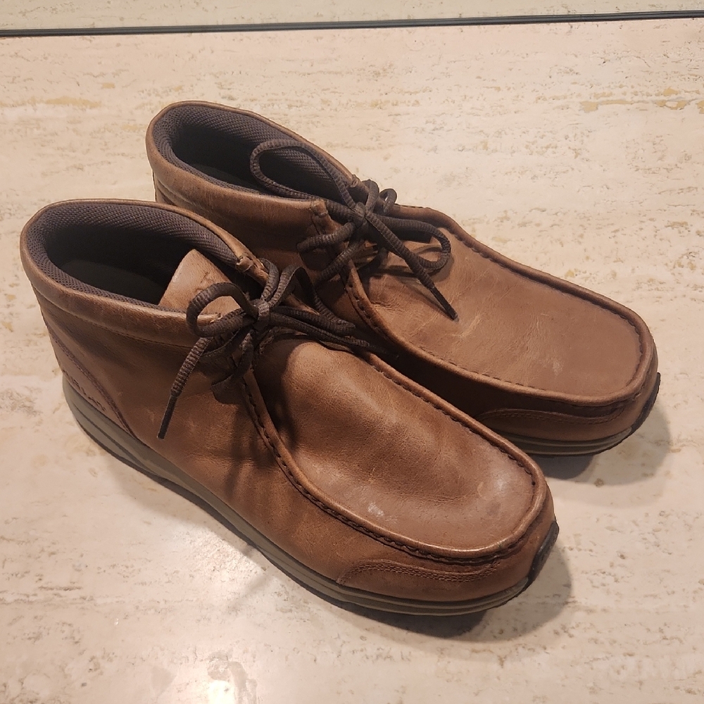 Ariat Brown Leather Lace-Up Chukka Boots 9.5EE